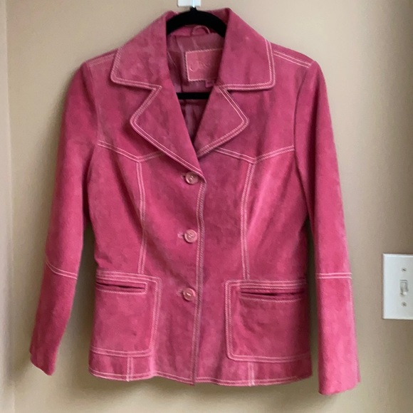 Jessica Full Suede Button Jacket EUC - Picture 1 of 7